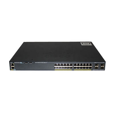 WS-C2960X-24PD-L สวิตช์เครือข่าย 24 พอร์ตสวิตช์อีเธอร์เน็ต 24xGE PoE 370W 2x10G
